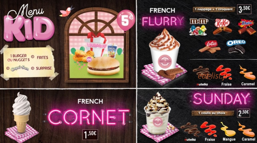 French Cantine — carte page 7