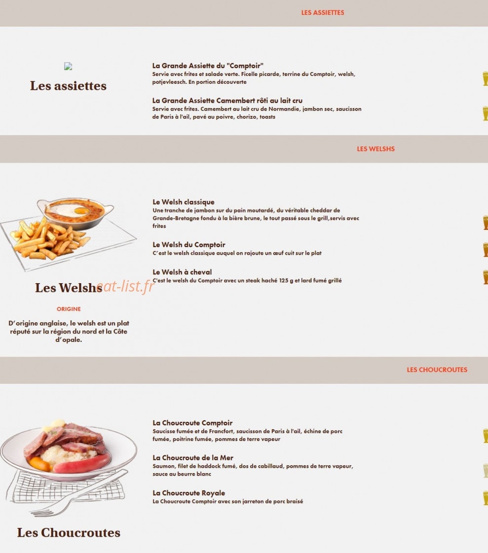 Le Comptoir du Malt — carte page 7