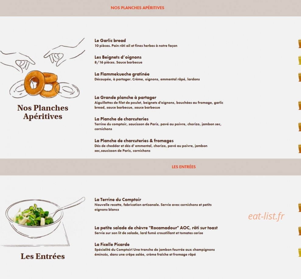 Le Comptoir du Malt — carte page 2