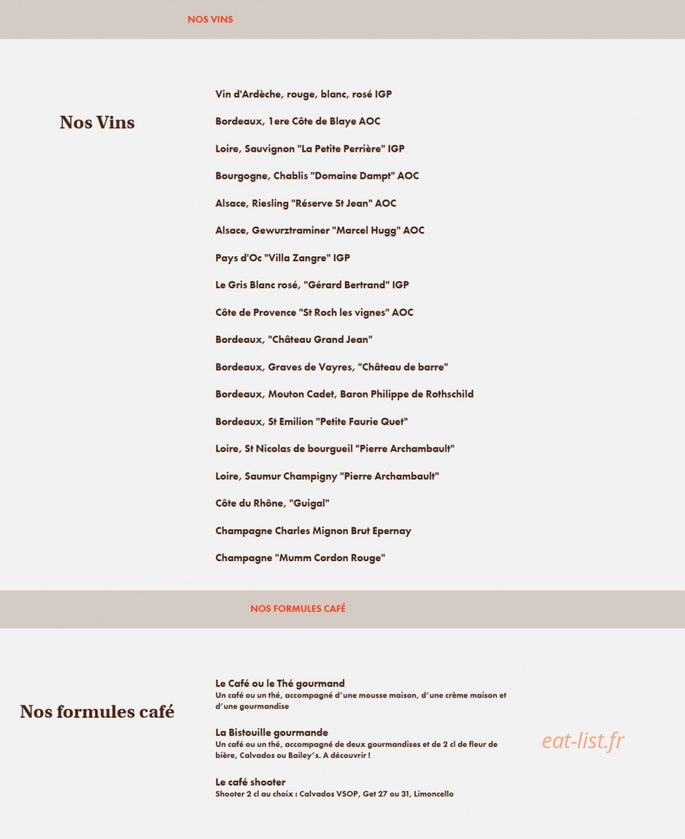 Le Comptoir du Malt — carte page 15