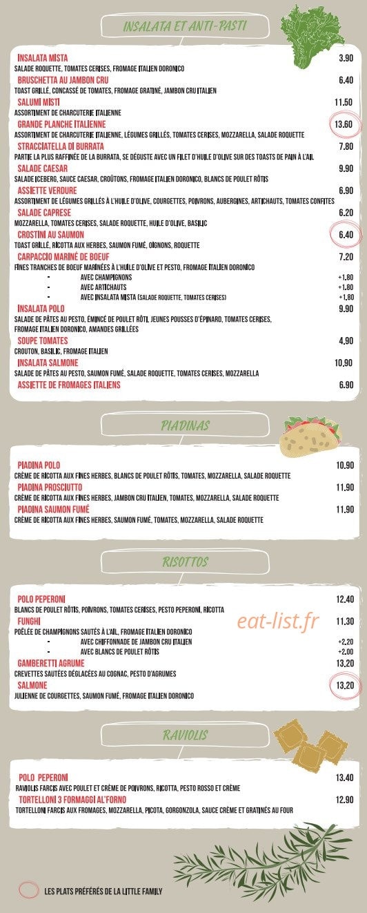 Little Italy Factory — carte page 2