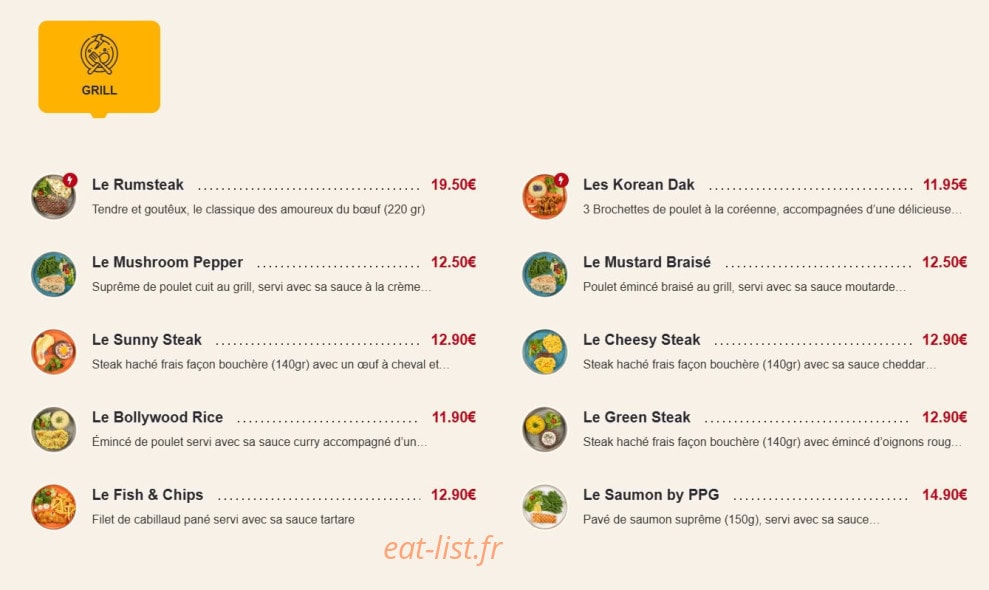 Pepper Grill — carte page 4