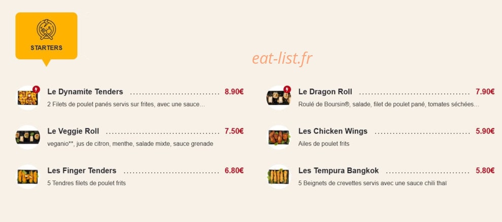 Pepper Grill — carte page 1
