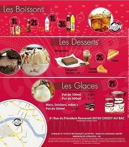 Choisy Pizza — carte page 4