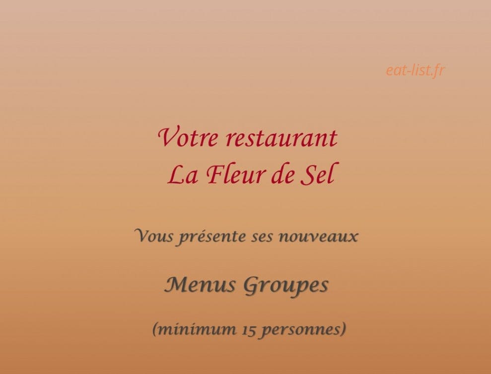 La Fleur de Sel — carte page 6