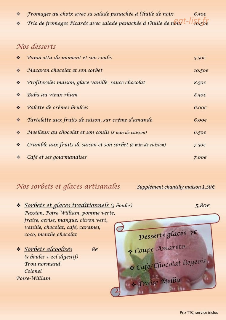 La Fleur de Sel — carte page 3