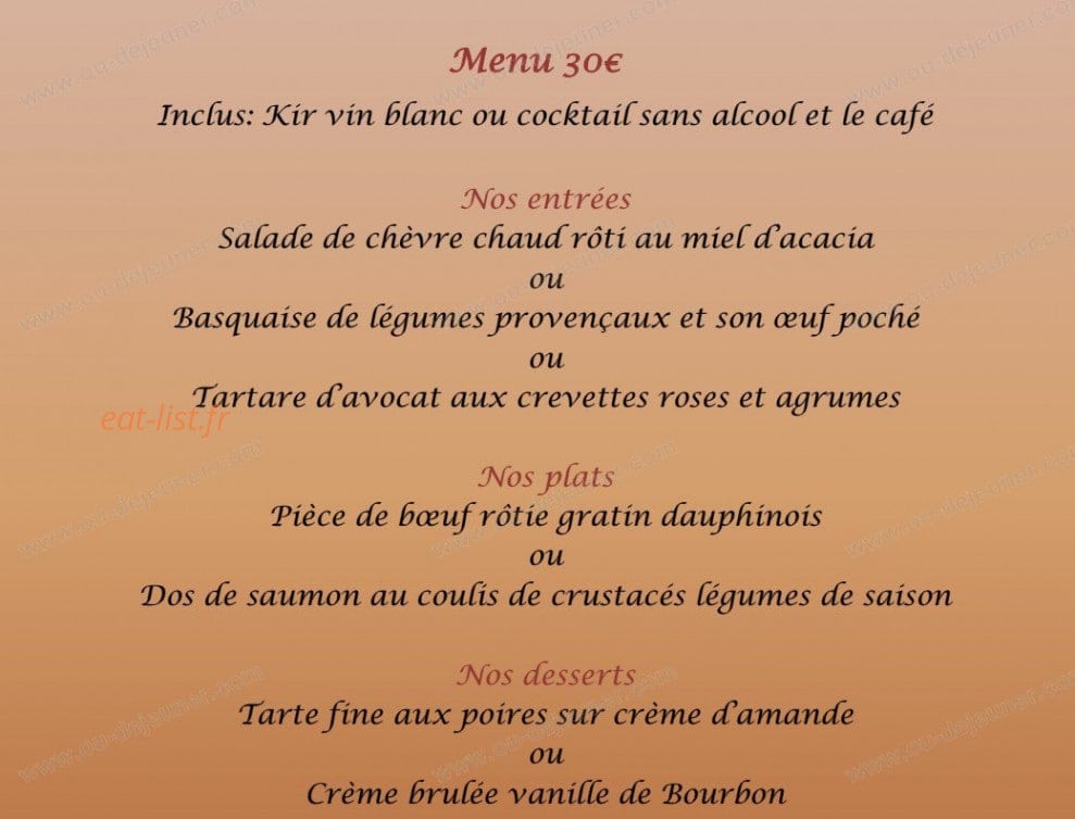 La Fleur de Sel — carte page 11