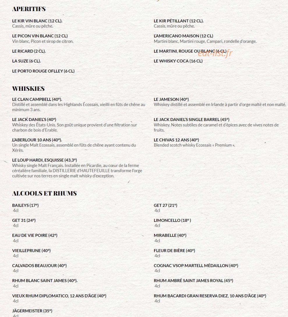 Le Comptoir du Malt — carte page 11