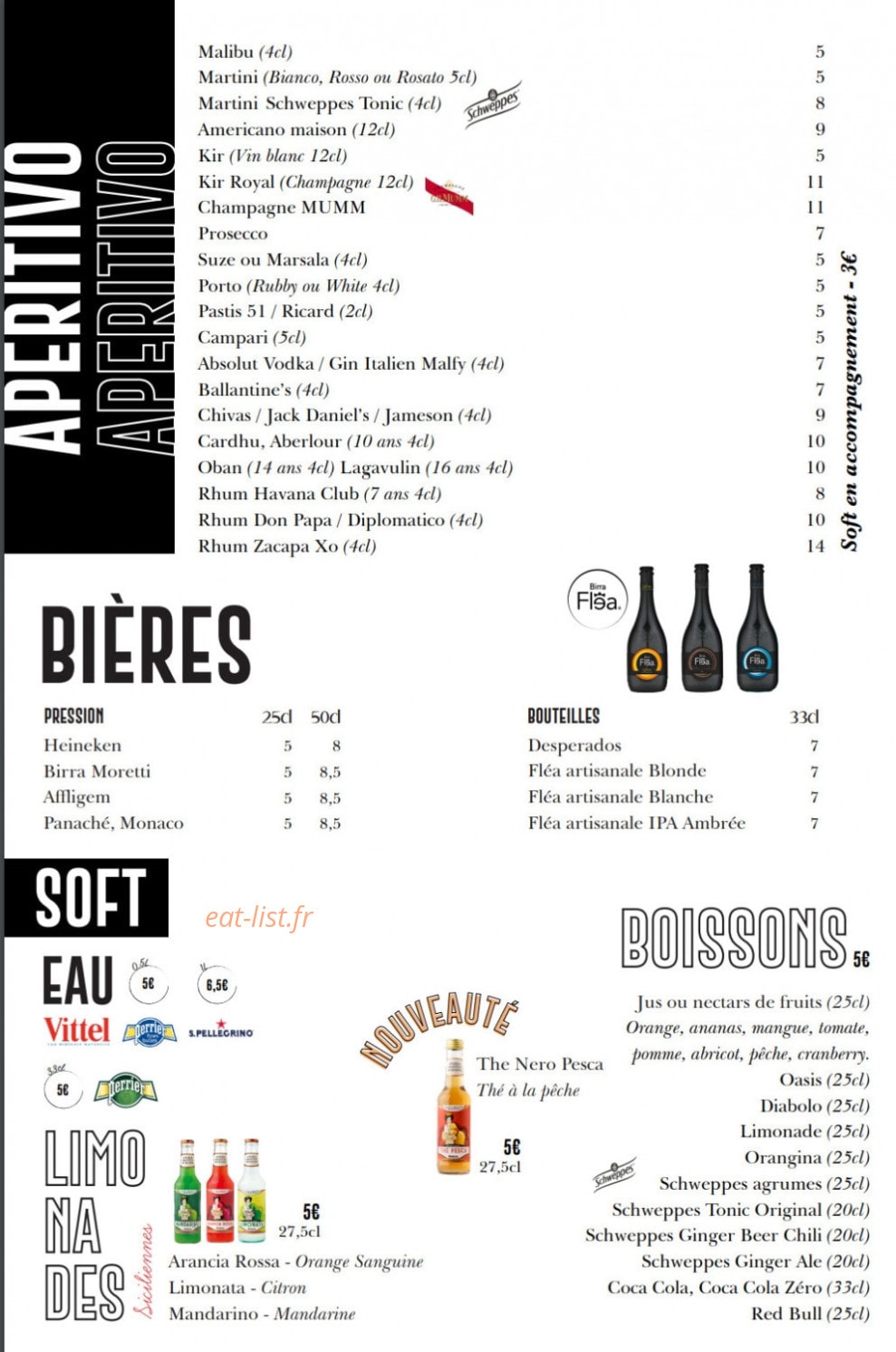 Le Comptoir Italien — carte page 11