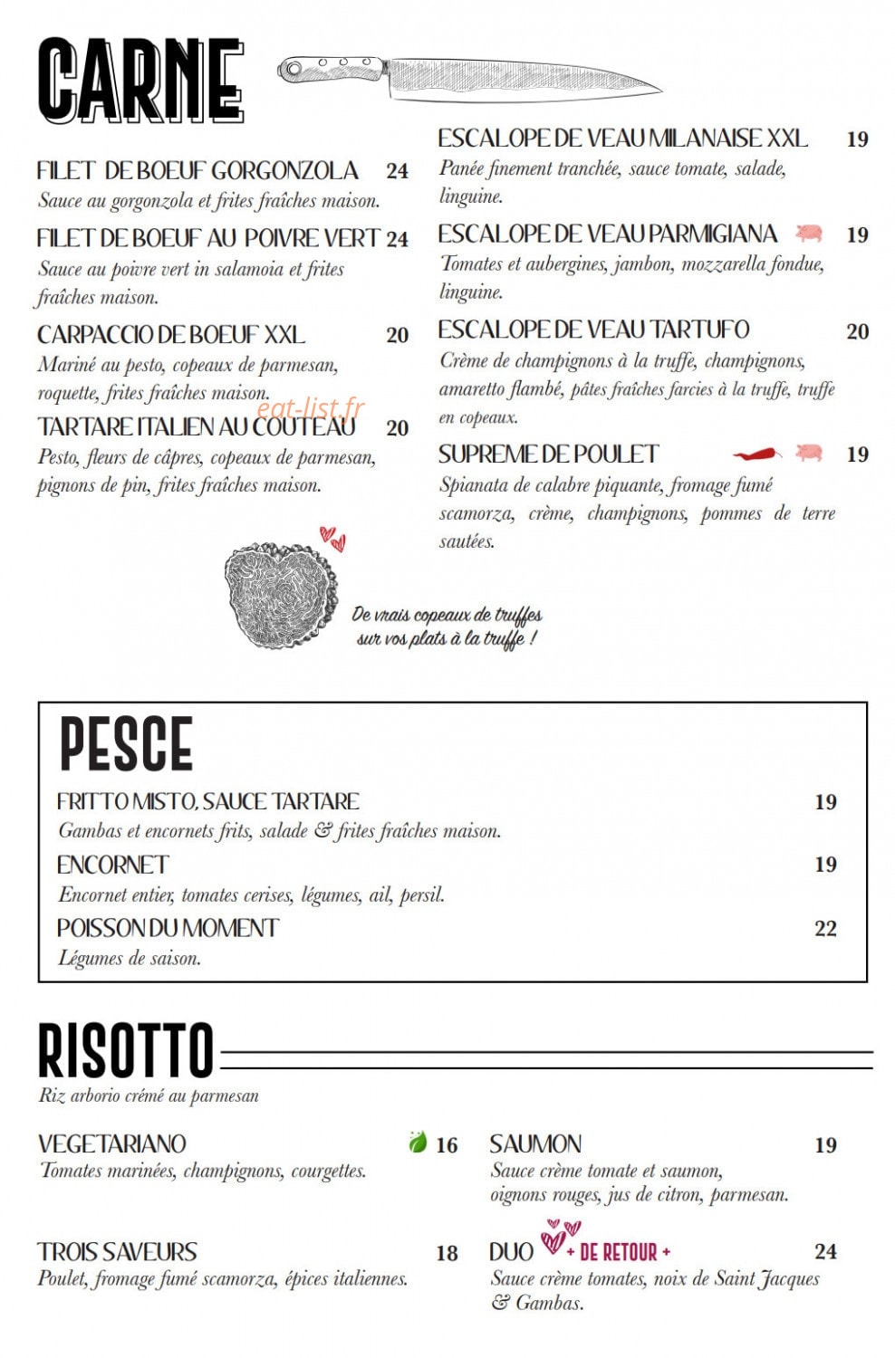 Le Comptoir Italien — carte page 6
