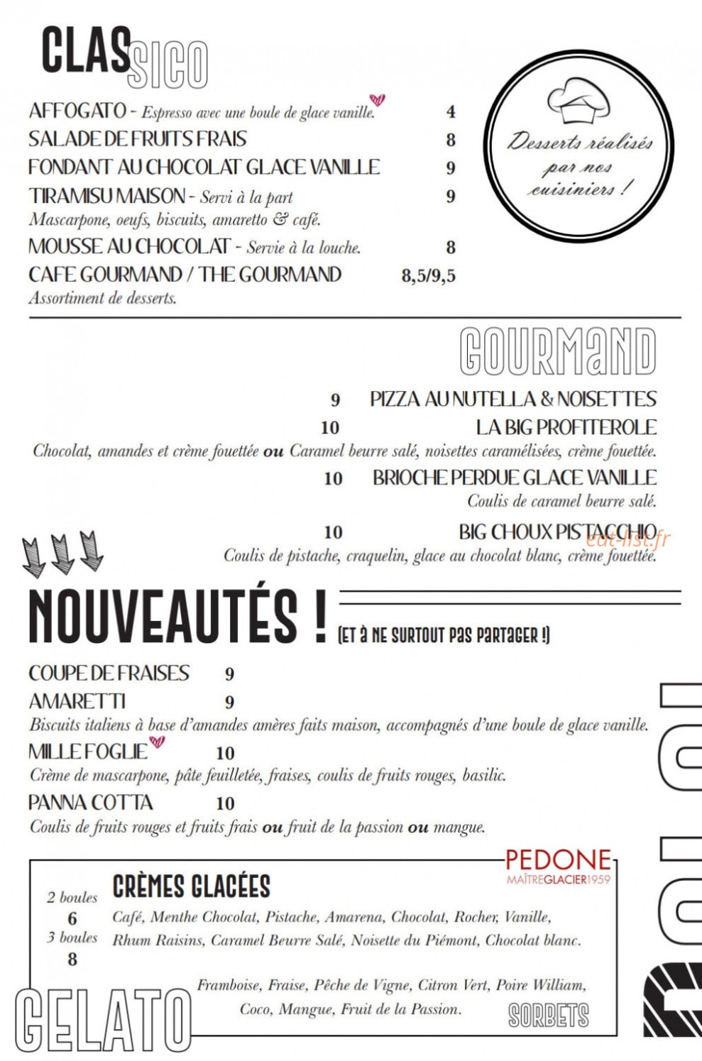 Le Comptoir Italien — carte page 7