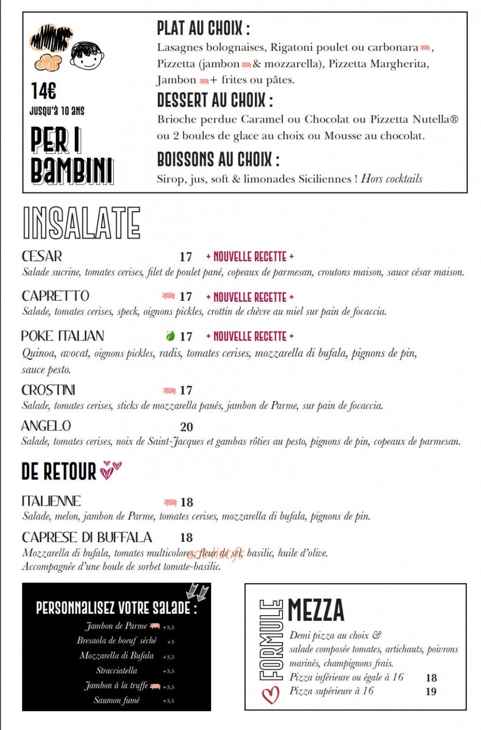 Le Comptoir Italien — carte page 4