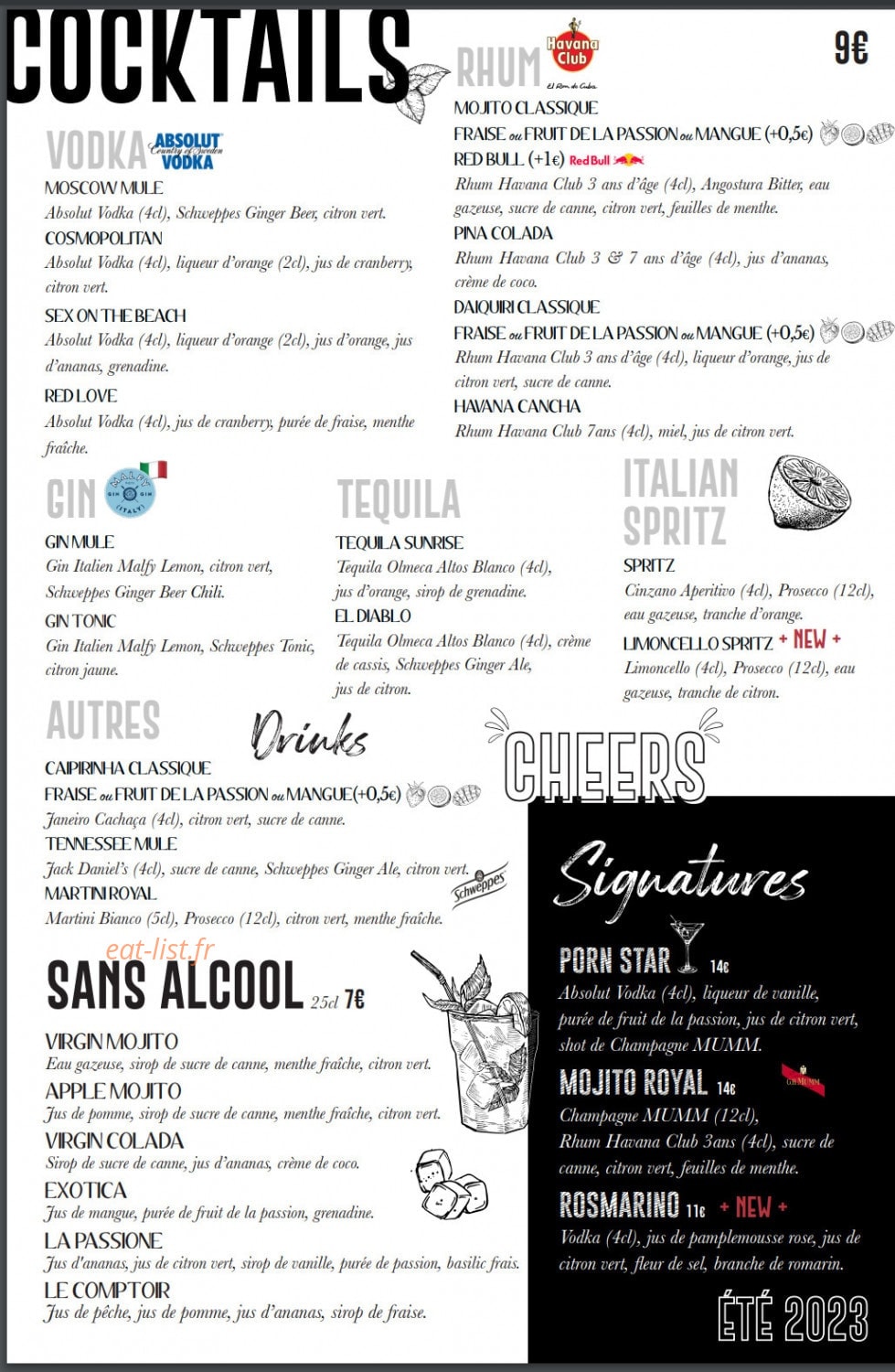 Le Comptoir Italien — carte page 10