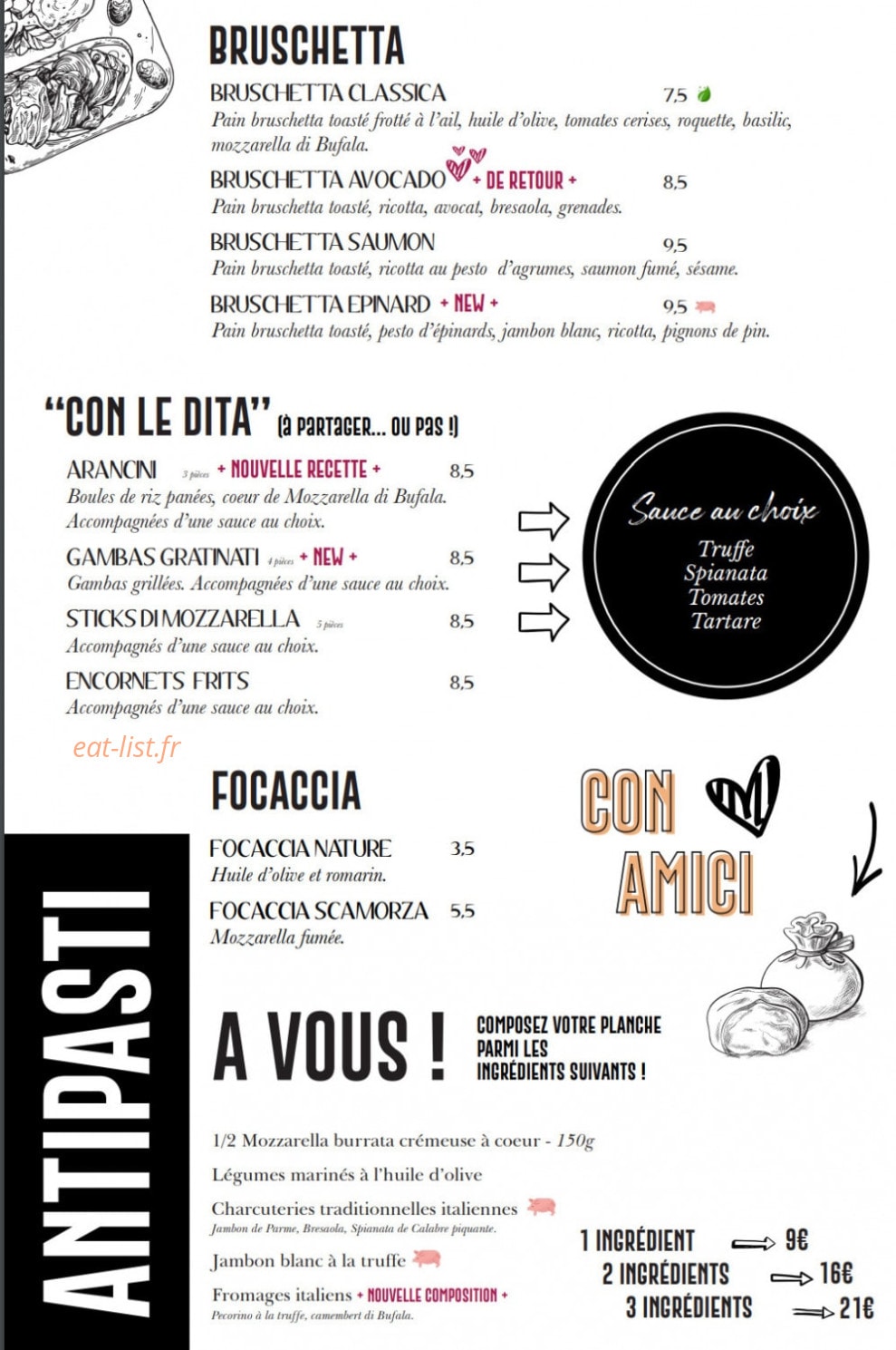Le Comptoir Italien — carte page 5
