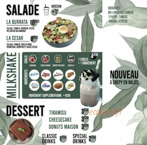 Le Garden Food — carte page 3
