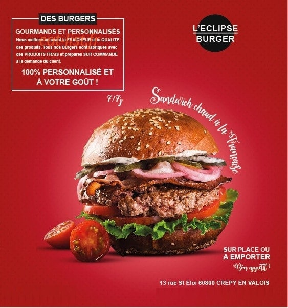Leclipse burger — carte page 1