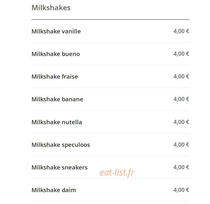 Sun Burger — carte page 6