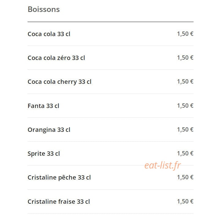 Sun Burger — carte page 7