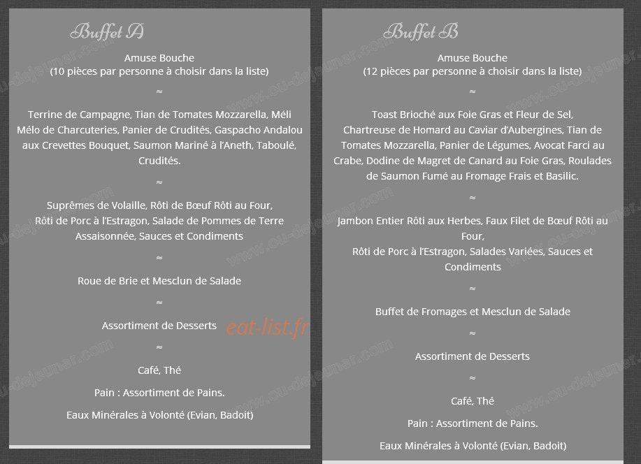 J.C.D Traiteur — carte page 14