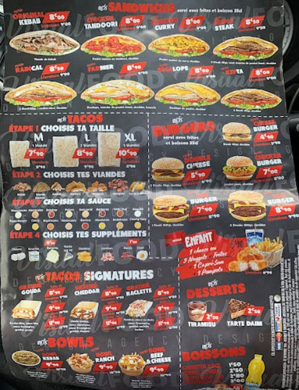Le Fly Kebab — carte page 1