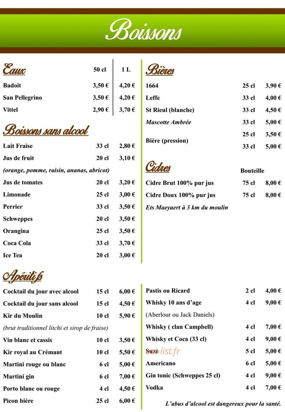 Le Moulin Des Forges — carte page 10