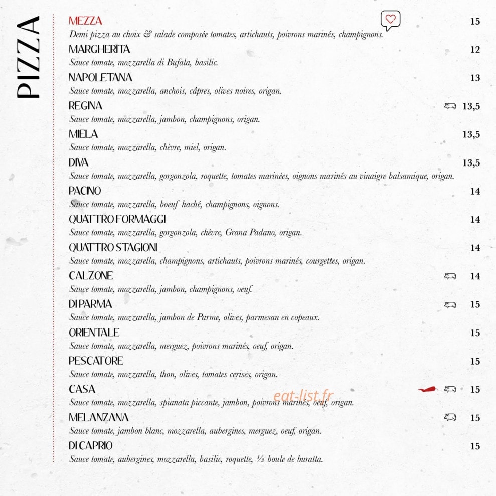 Le Comptoir Italien — carte page 6