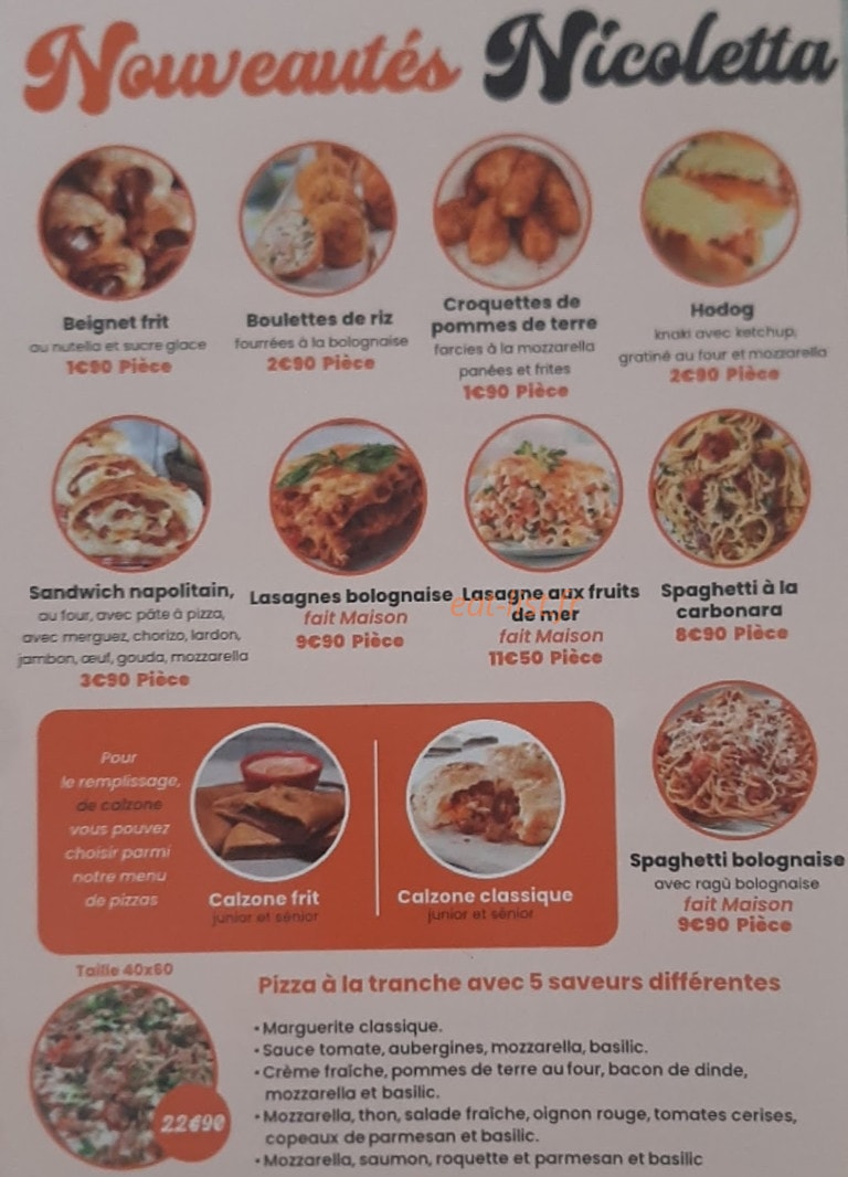 Pizzeria nicoletta — carte page 3