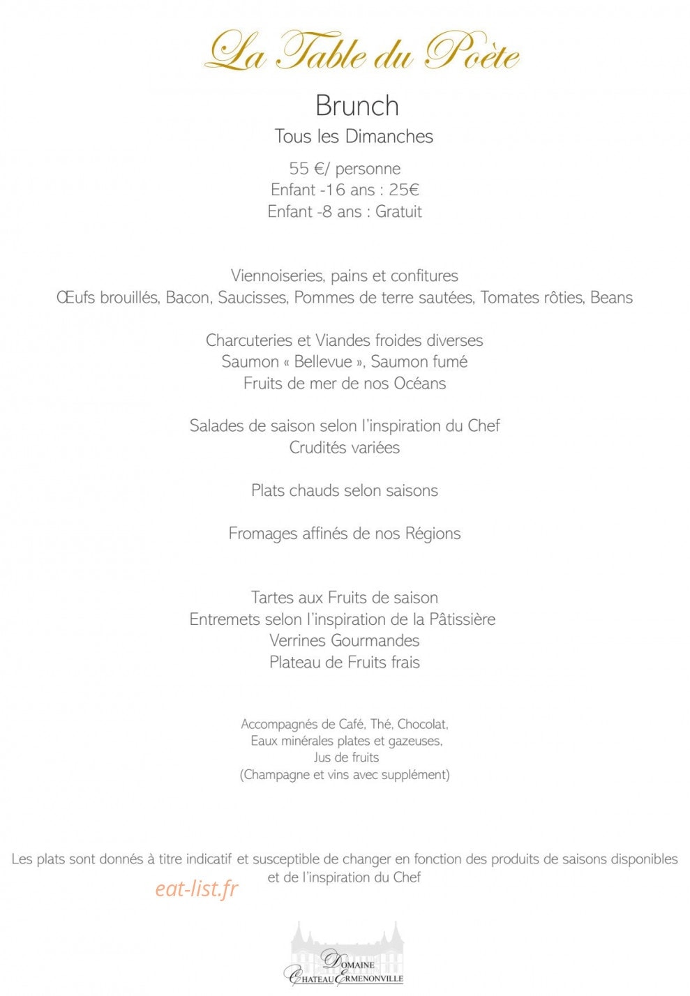 La Table du Poète — carte page 2
