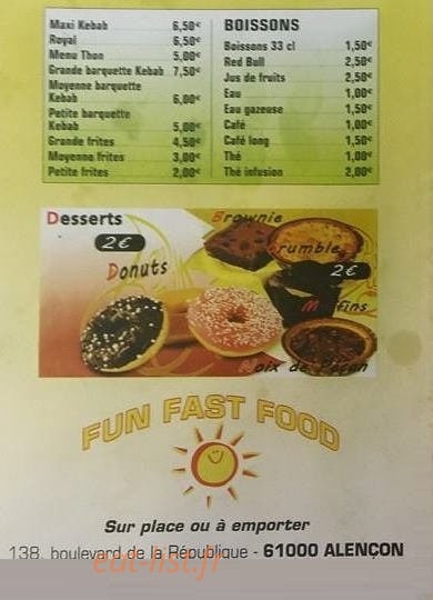 Fun Fast Food — carte page 5