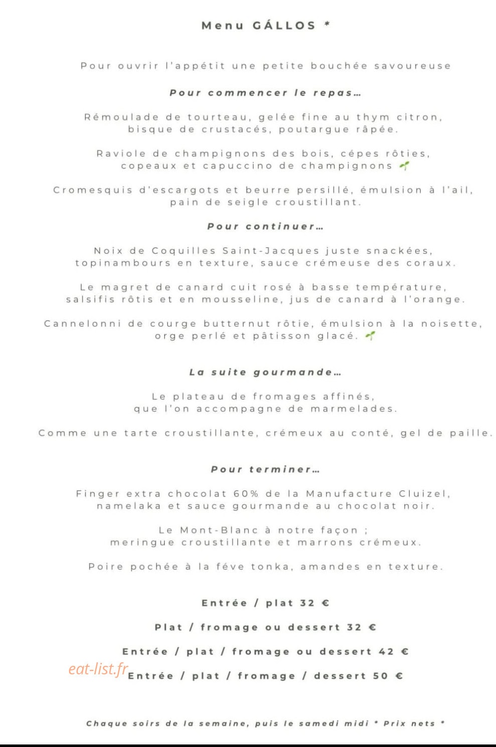 Gállos Expérience — carte page 1