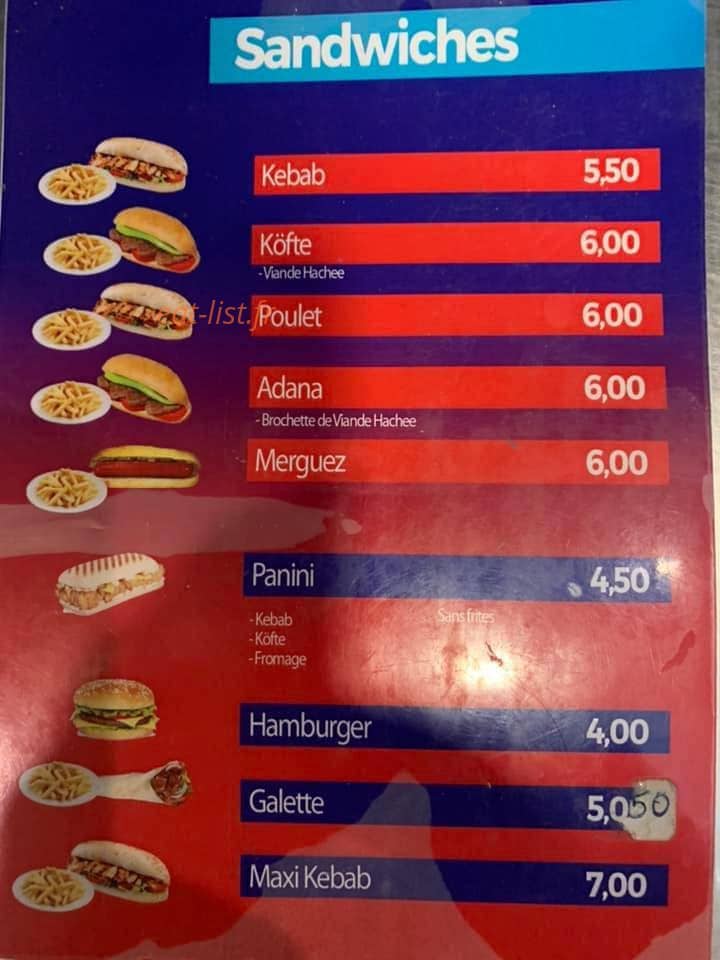 L'Istanbul Kebab — carte page 4