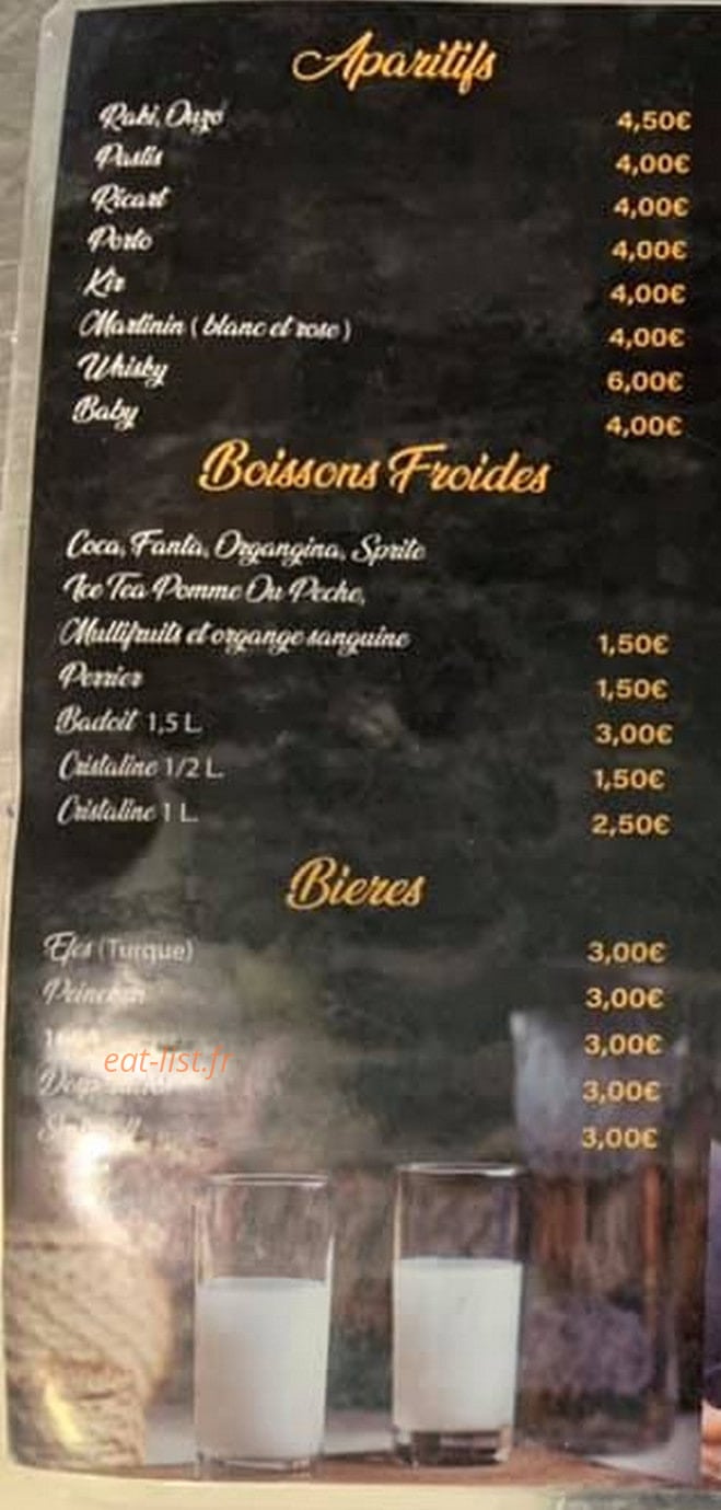 L'Istanbul Kebab — carte page 5