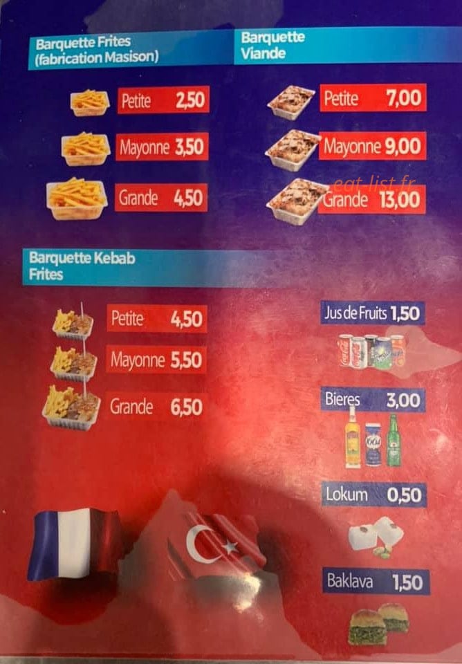 L'Istanbul Kebab — carte page 2