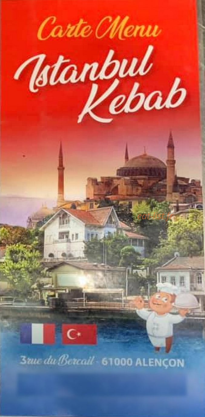 L'Istanbul Kebab — carte page 1