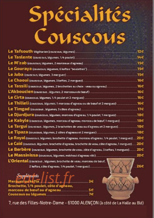 L'Oriental — carte page 2