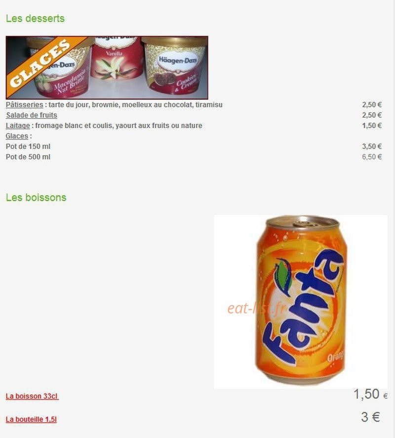 Livarot Pizza — carte page 6
