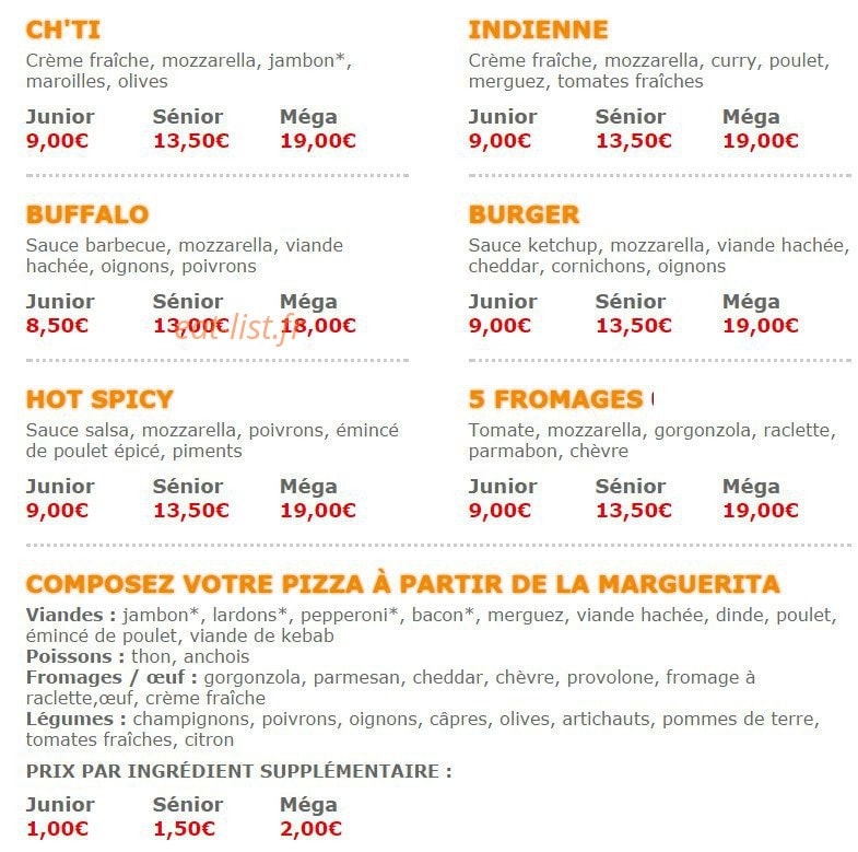 Pizza Crousty — carte page 4