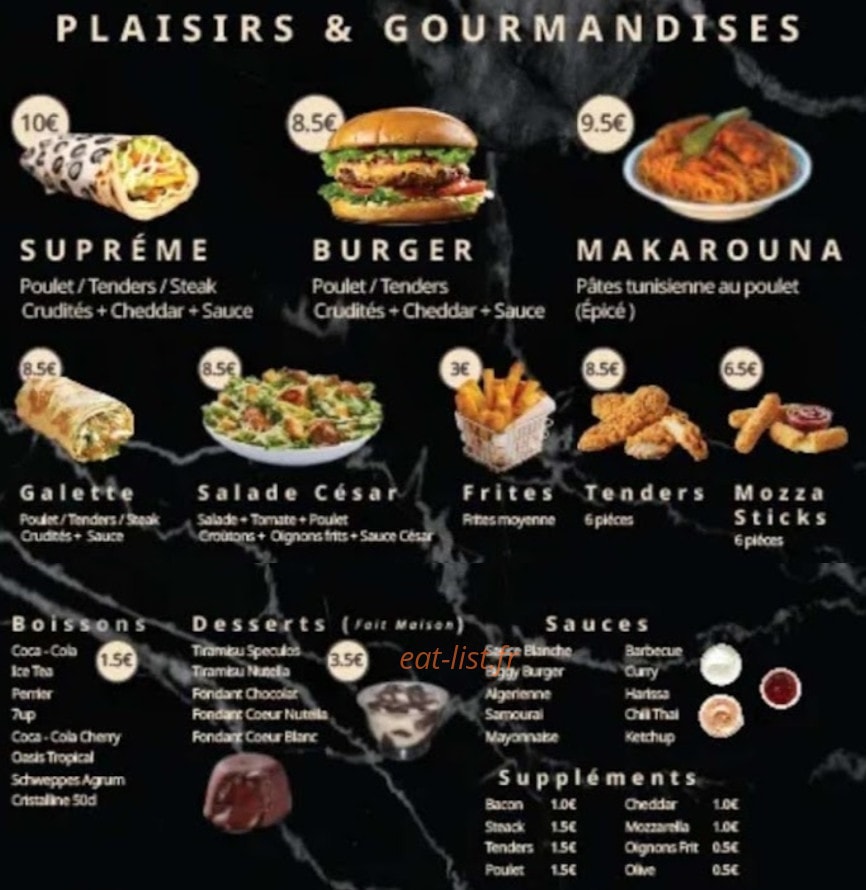 Plaisirs & Gourmandises — carte page 2