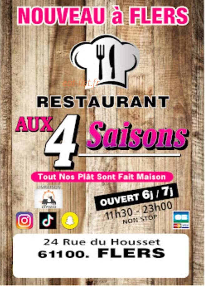 Aux 4 Saisons — carte page 1