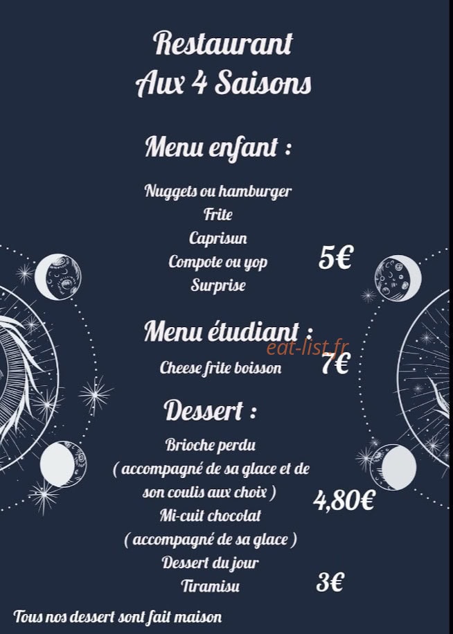 Aux 4 Saisons — carte page 3