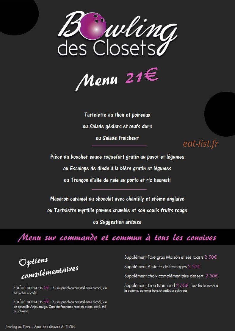 Bowling des Closets — carte page 1
