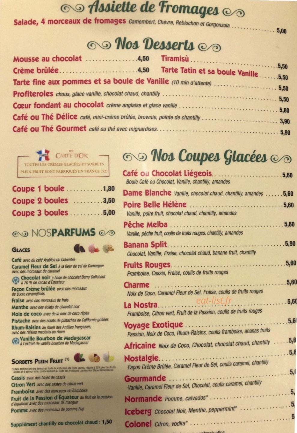 La Nostra — carte page 4
