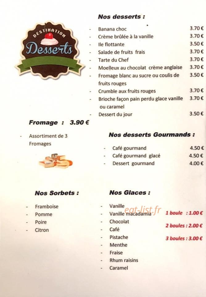 Le bistrot du marché — carte page 4