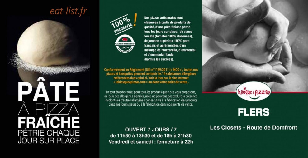 Le Kiosque à Pizzas — carte page 4
