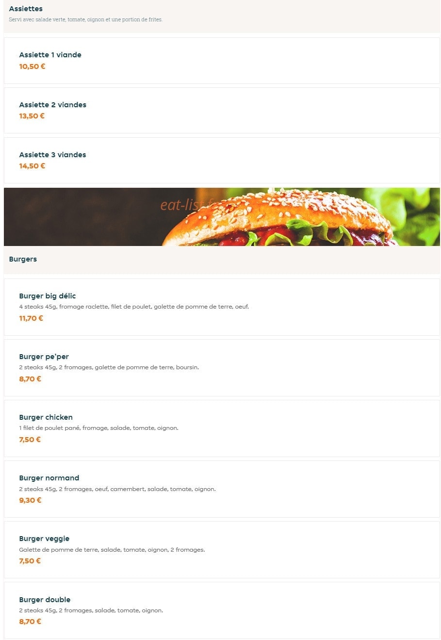 New Delice — carte page 2