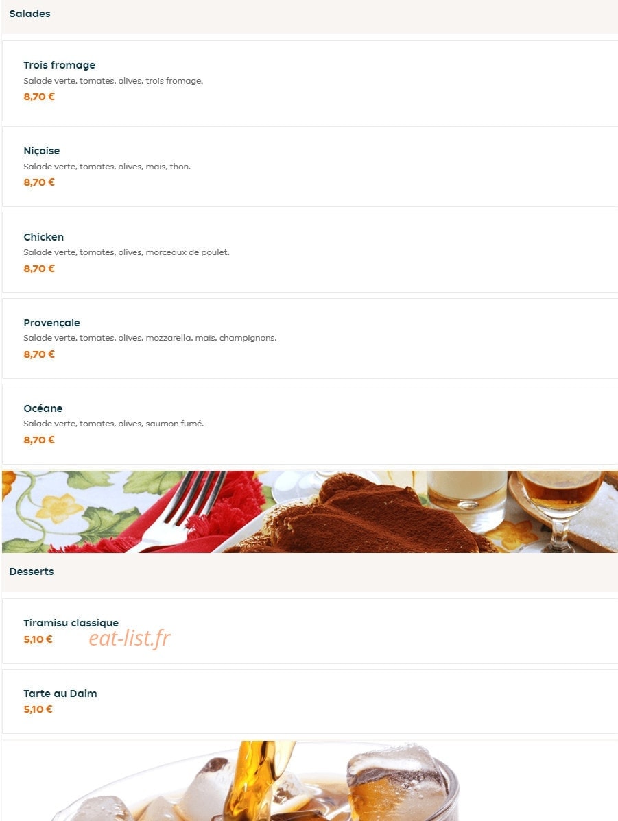 New Delice — carte page 7