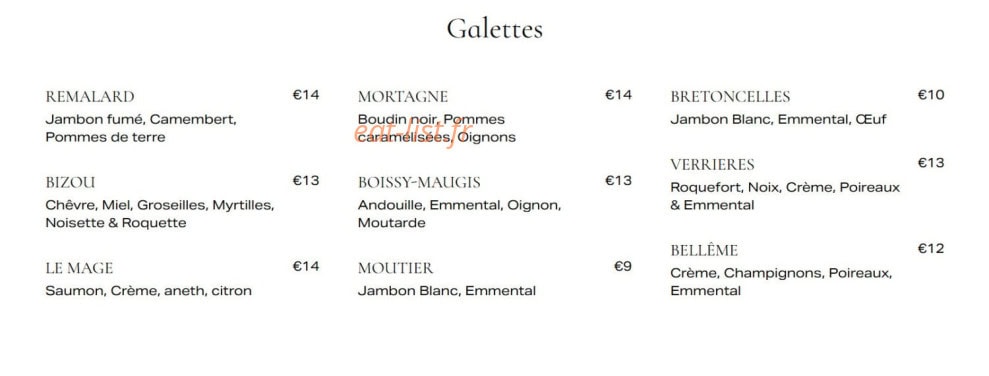 Bonne Maison — carte page 1