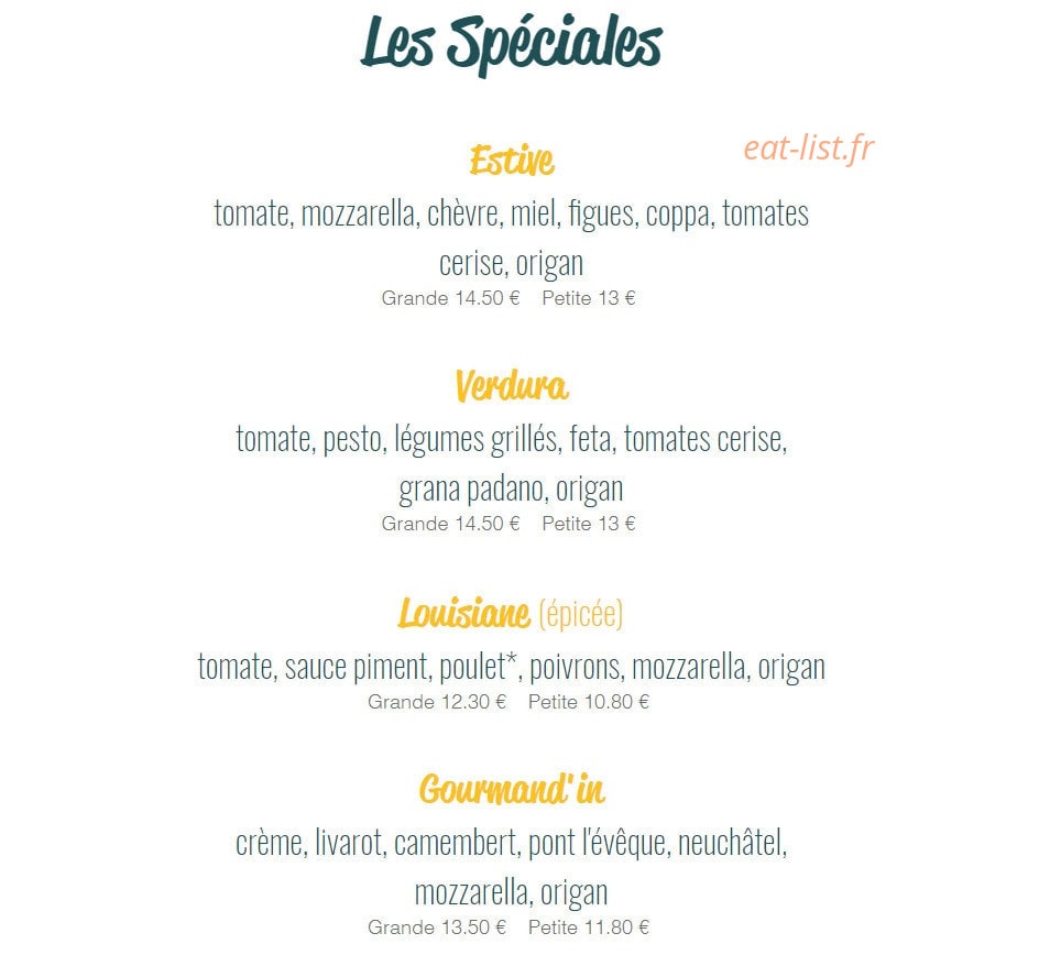 Chez Luigi & Cie — carte page 3