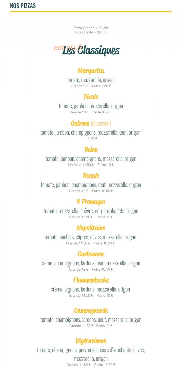 Chez Luigi & Cie — carte page 1