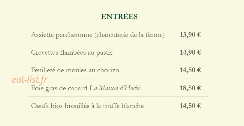 La Maison d'Horbé — carte page 1